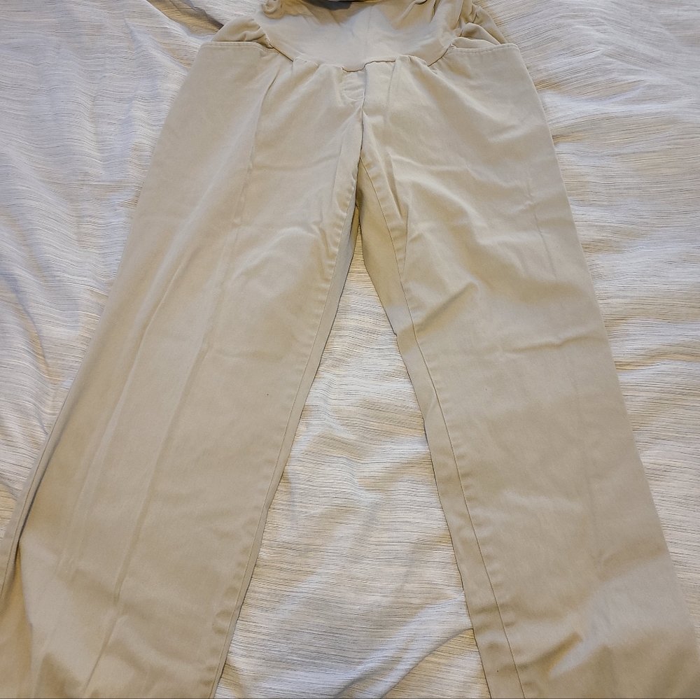 Khaki dress pants- maternity
